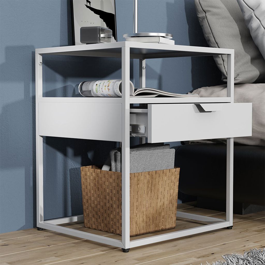 VCM Nachtschrank | Beistelltisch | Nachttisch | Maße ca H. 55 x B. 45 x T. 40 cm - Flokas M