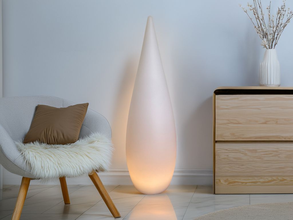 Reality Leuchten Stehleuchte PALMAS DH 25x80 cm weiß Stehlampe