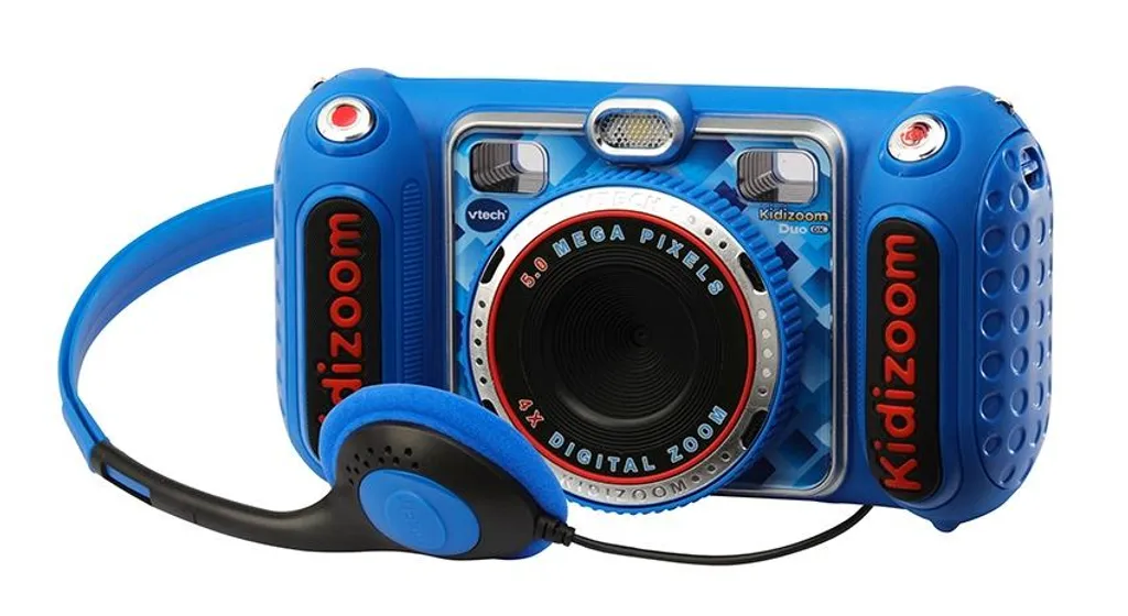 Appareil photo KidiZoom Duo DX bleu résistant aux chocs pour les petits