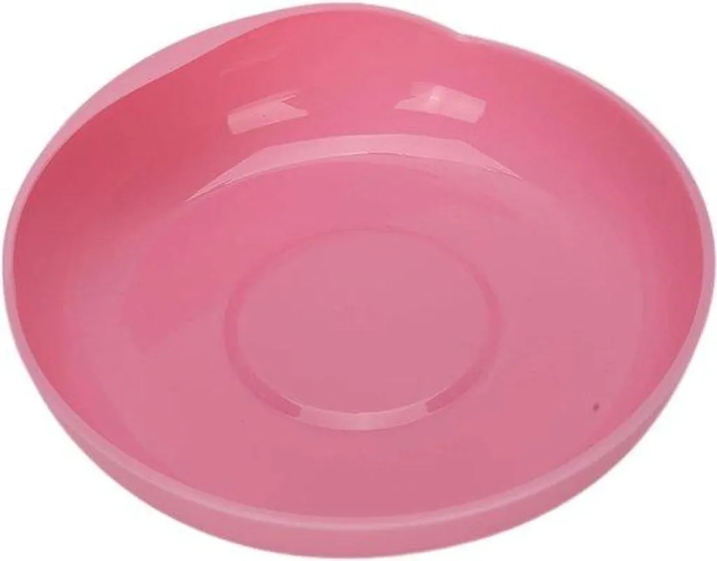 Assiette Mobile Antidérapante Rouge avec Poignée de Maintien pour Malvoyant