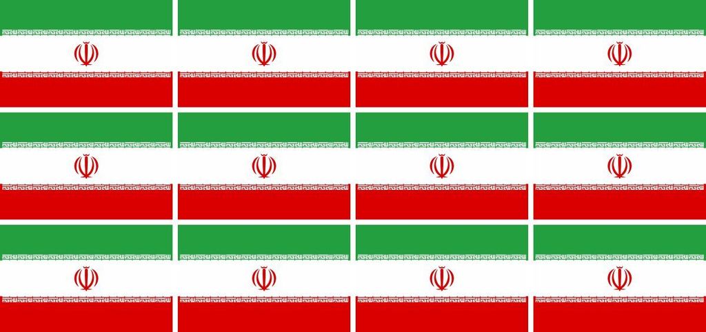 Mini Aufkleber Set - Pack glatt - 50x31mm - selbstklebender Sticker - Iran Flagge / Banner / Standarte fürs Auto, Büro, zu Hause und die Schule -...