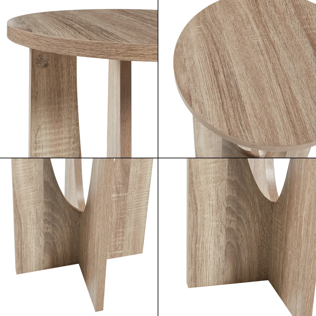 Table d'appoint gain de place Rindal chêne - Stable et facile à monter - 5