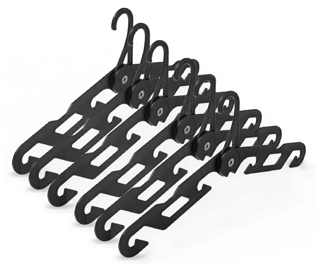 Cintres de voyage robustes et antidérapants lot de 6 pièces coloris noir