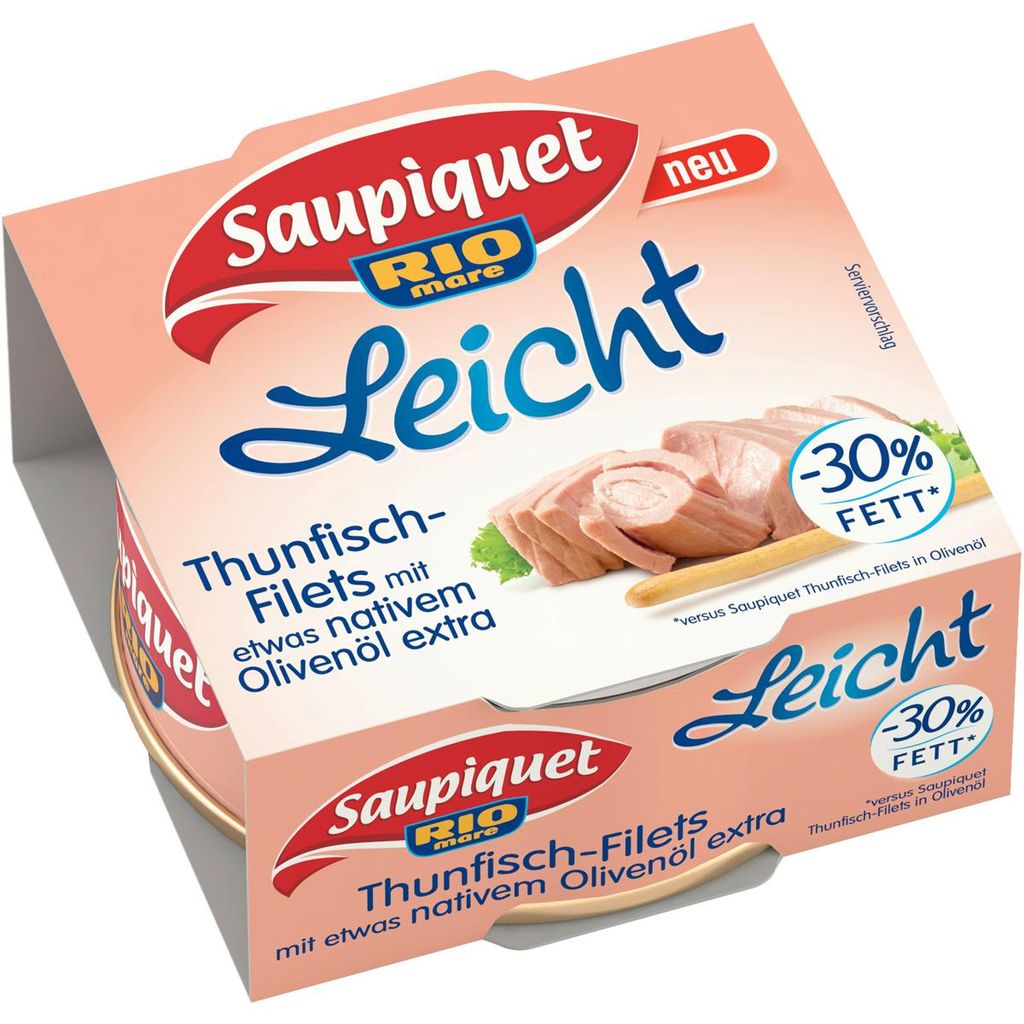 Saupiquet Filets de thon à l'huile d'olive Léger (120 g) Image du produit 