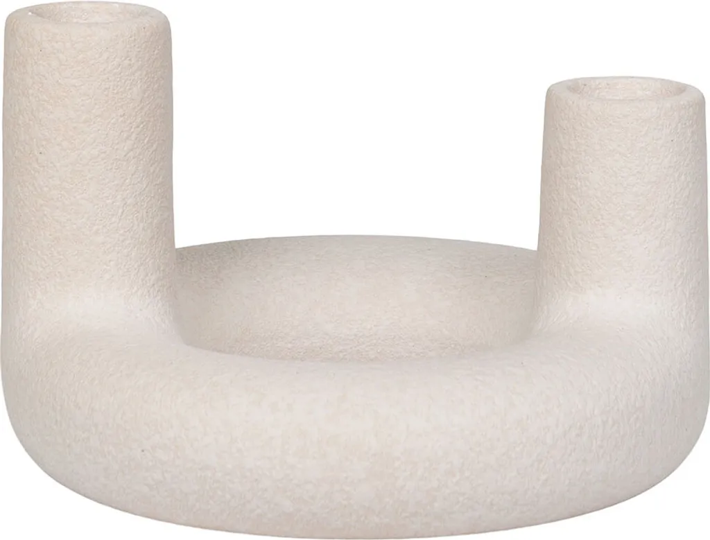 Bougeoir beige Ovar pour décoration de mariage ou centre de table chic