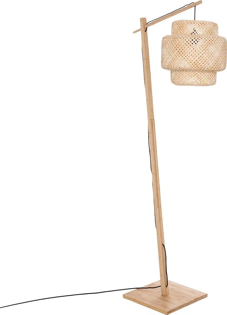 Lampadaire Rosalie Beige par Eazy Living - Luminaire Trépied Élégant