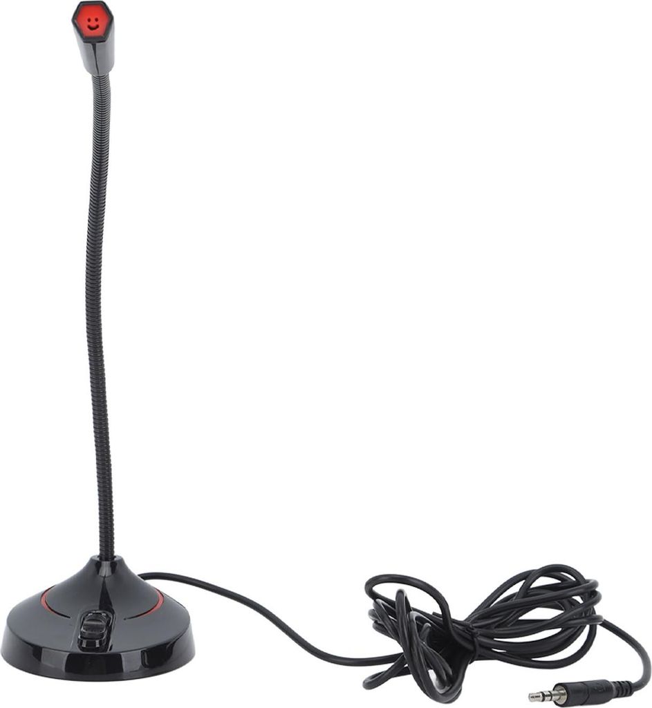 Schwanenhals kabelgebundenes Mikrofon Schwarz 360 Grad Pick Up Desktop Schwanenhals Mikrofon für Karaoke Konferenz Aufnahme 3.5mm