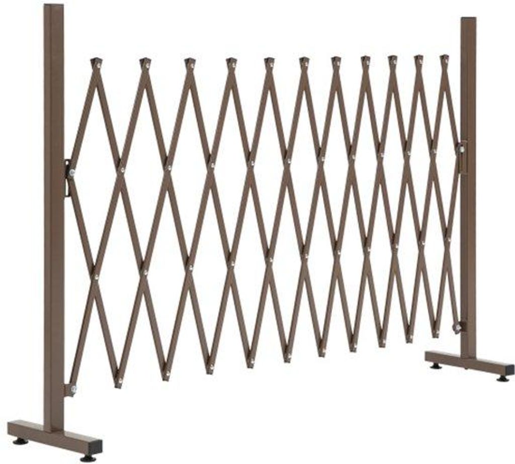 Aluminium-Tor, 35-300 cm, braun, H103,5 cm, für den Garten