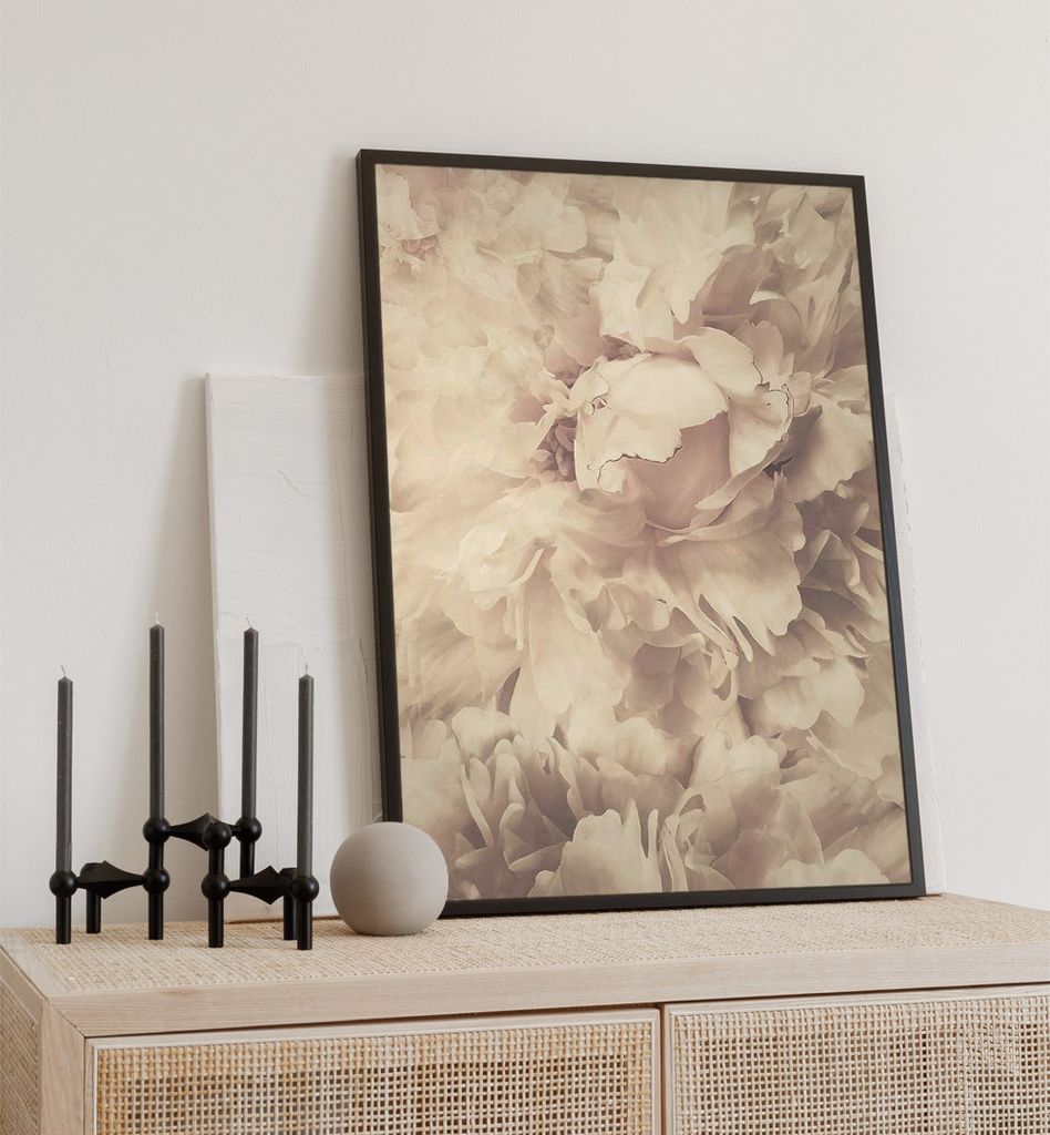 Poster Blüten, groesse_poster:40x50 cm, groesse_rahmen:schwarz 40x50 cm