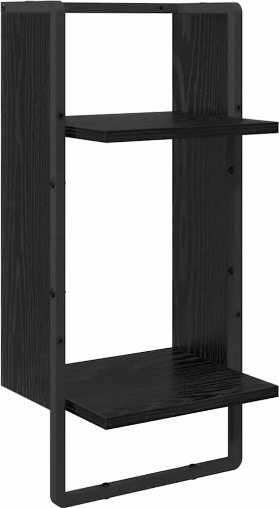 Set 4 Mensole da Muro SYFAX 65cm Rovere Nero | Arredo Casa Chic - 6