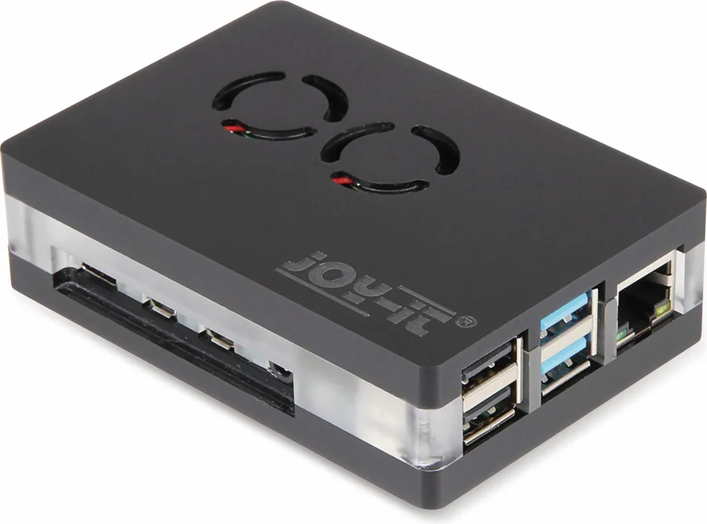 Joy-IT custodia in acrilico per Raspberry Pi 4 con ventola (RB-CaseP4+03)