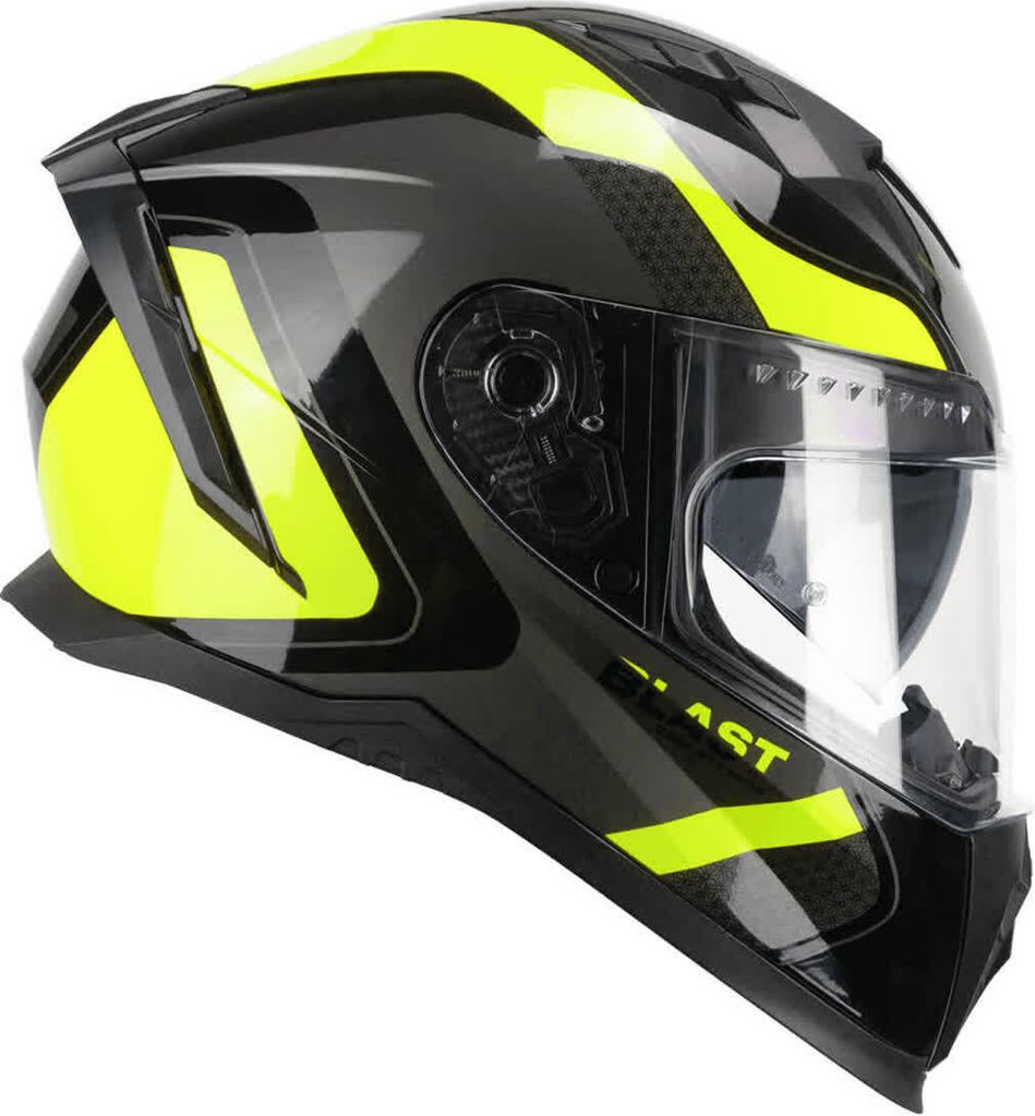 Integralhelm CGM 311R BLAST Race Schwarzer Fluogelber Glanz größe XS