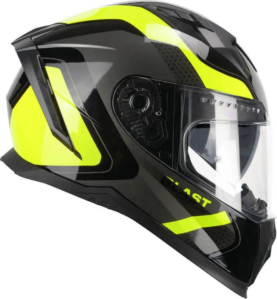 Casque intégral CGM 311R BLAST Race Noir Fluo Jaune Brillant Taille XS