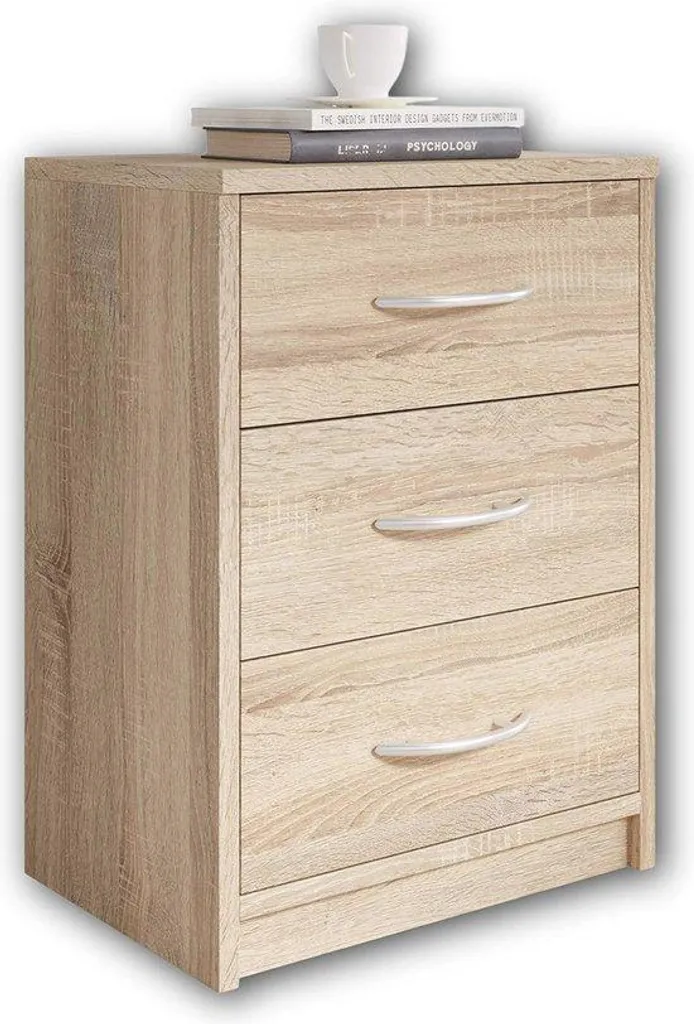 Table de nuit pratique pour chambre d'adulte avec rangements multiples