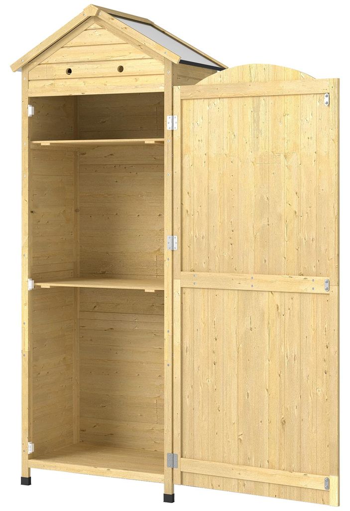 Outsunny tuinkast van hout, extra hoge berging voor Productafbeelding 