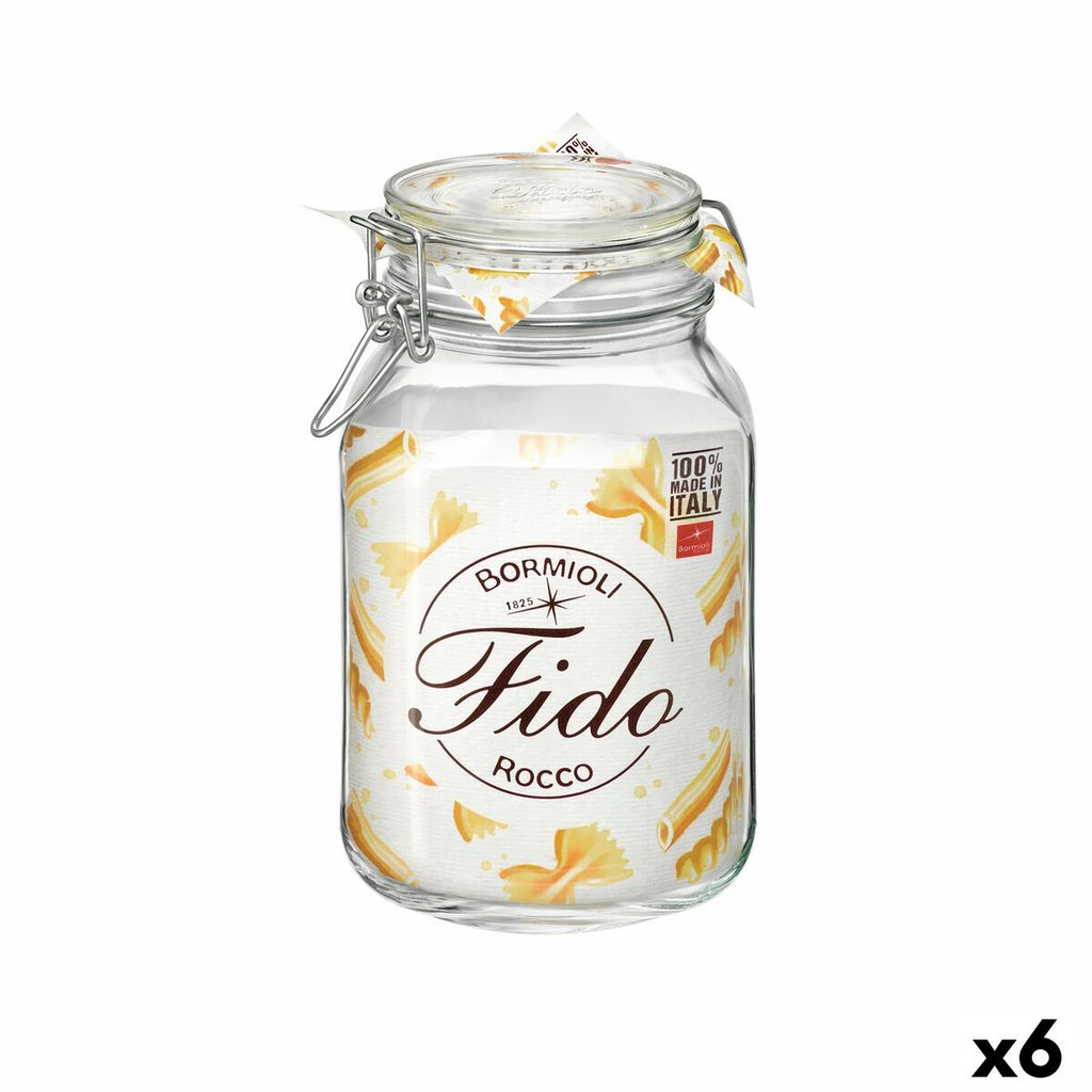 Fido 2000 Vorratsglas quadratisch 200cl - 6 Stück Produktbild 