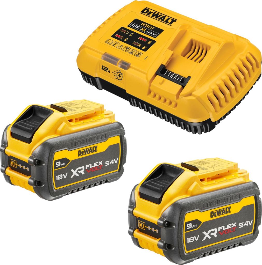 DeWalt DCB 117 X2 Akku Starter Set 18 V Ladegerät 12 A + 2x DCB 547 Akku 9,0 Ah