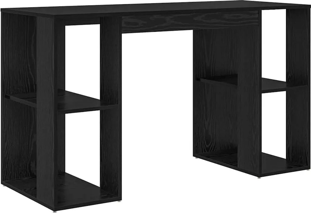 Scrivania Moderna vidaXL Nero Rovere 130cm | Design Minimalista