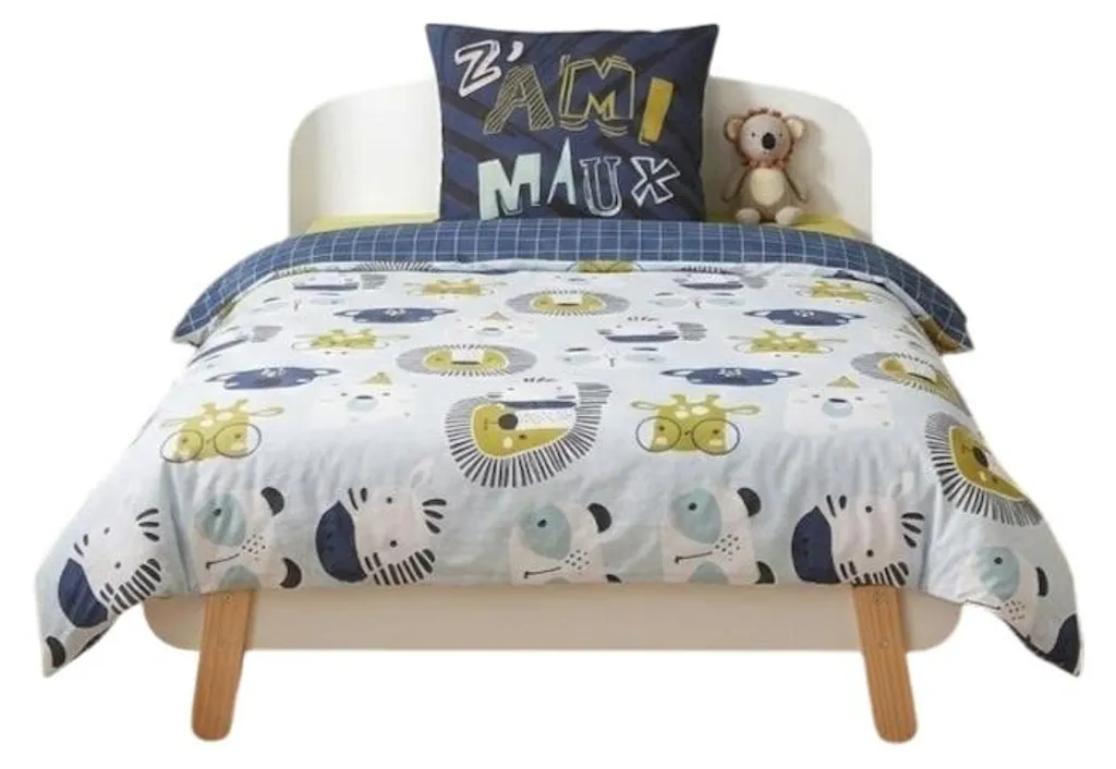Parure de lit Collection Lion et ses amis pour chambre enfant en coton