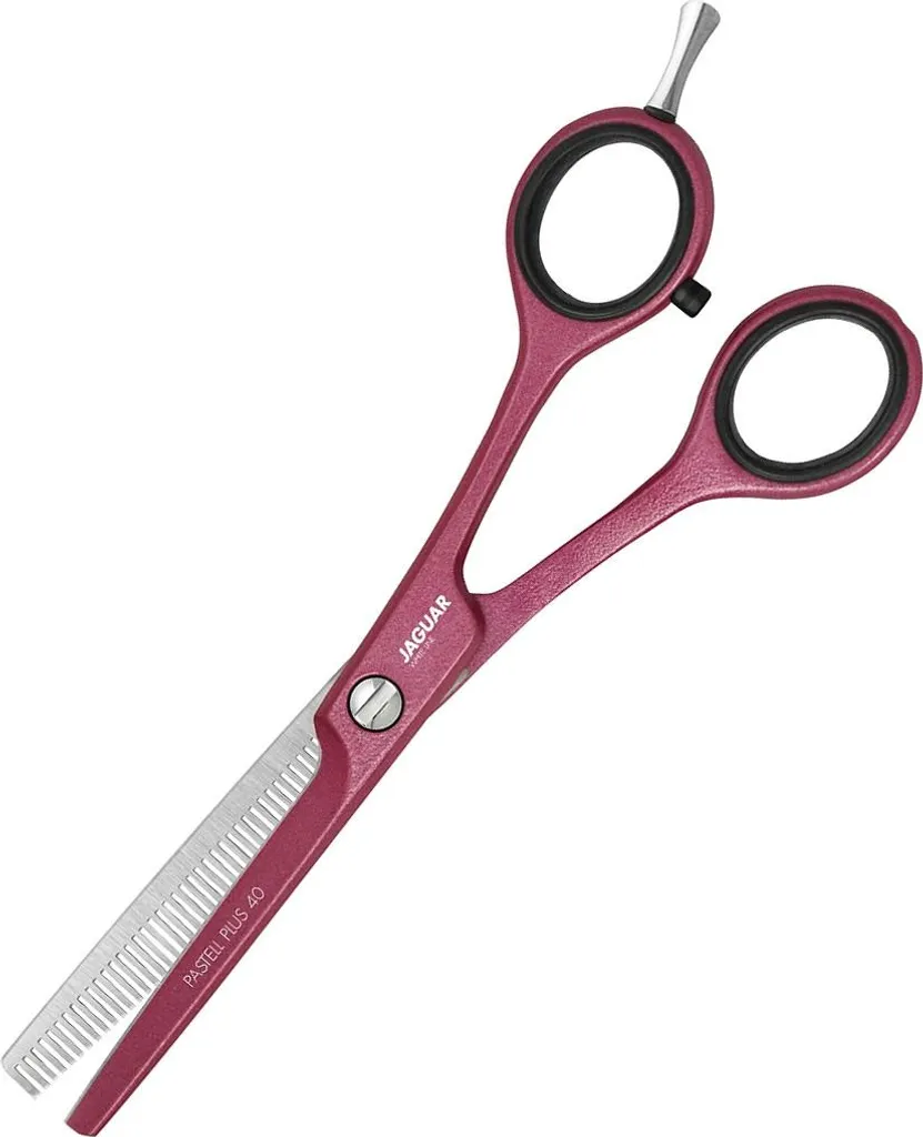 Ciseaux de coiffure Jaguar Pastell Plus Offset 40 Berry pour dégrader