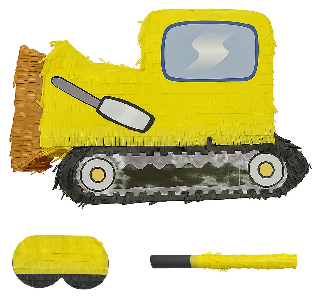 Relaxdays Pinata „Plac budowy”, z kijem i maską, pinata Zdjęcie produktu 