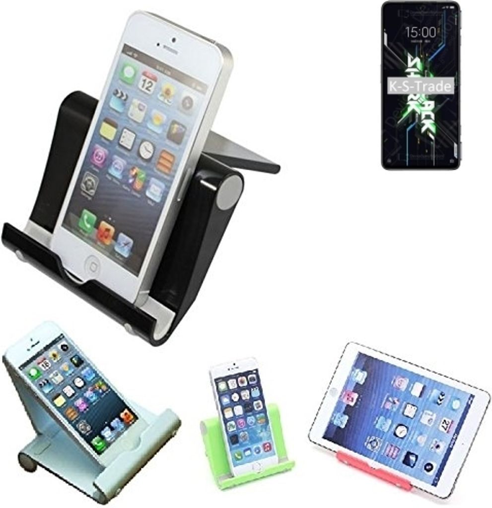 K-S-Trade Handy-Ständer kompatibel mit Xiaomi Black Shark 4S faltbarer Tischständer Smartphone Tablet Halterung Reise