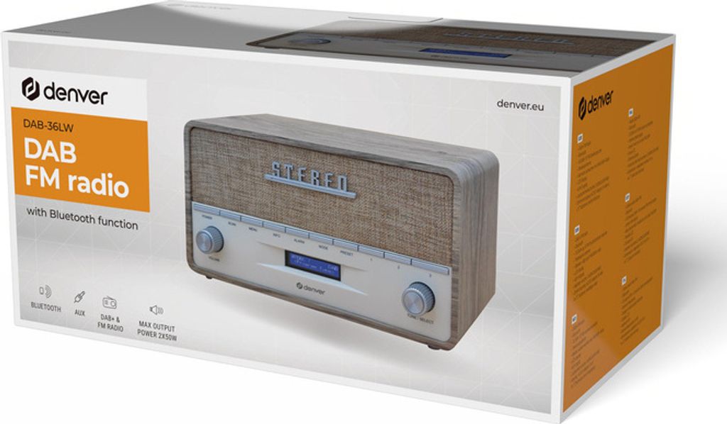 Denver DAB-36LW Retro digitální rádio DAB+ s Bluetooth, Obrázek produktu 9