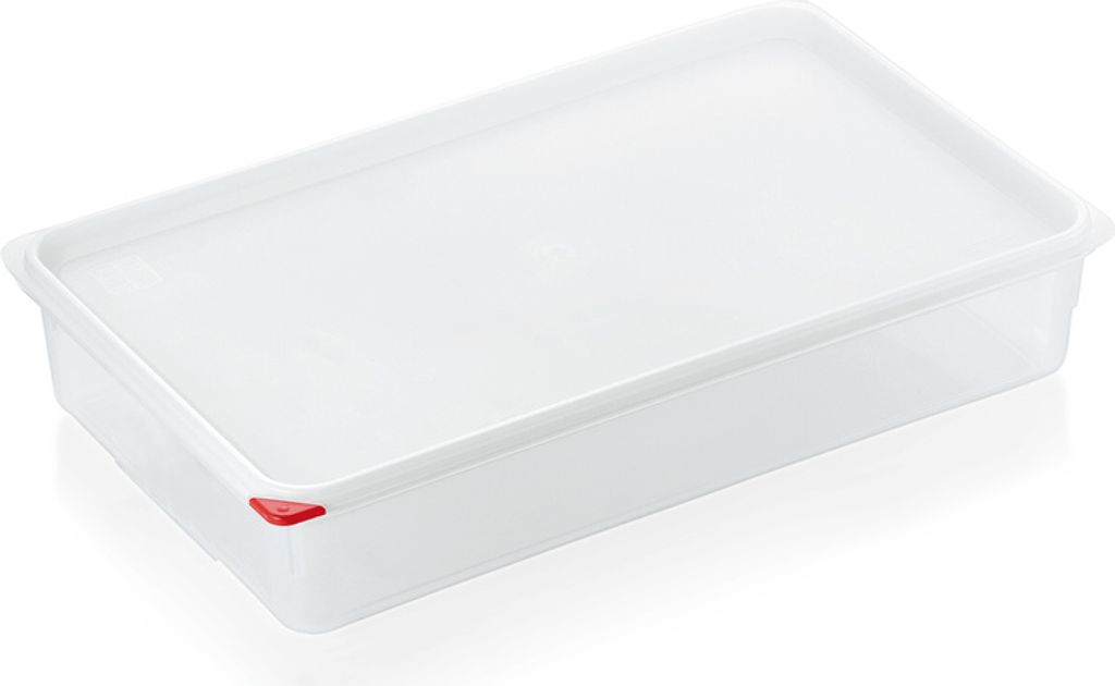 6x GN Behälter 1/1 Set GN 86, 100 mm, mit Deckel, inklusive 5 Markierungs-Clips, Polypropylen