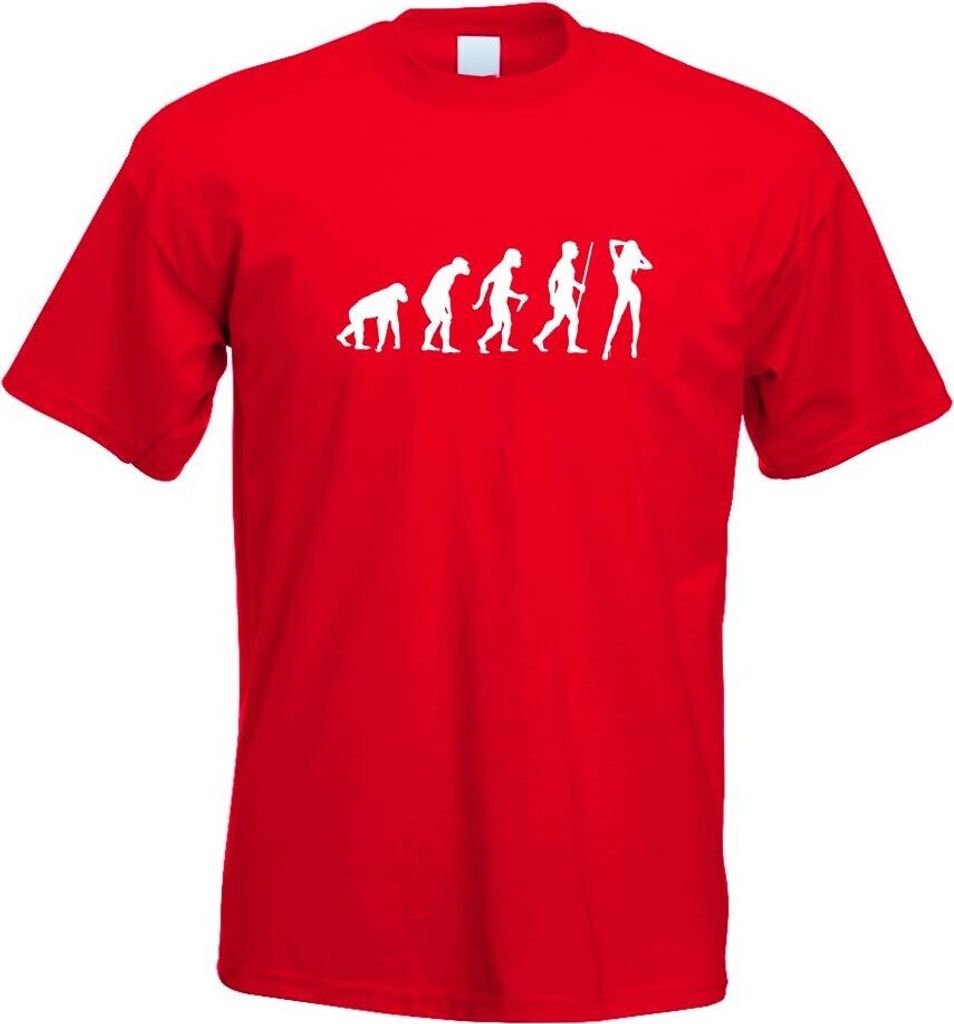Kiwistar - T-Shirt - rot - y Girl Hot Body Evolution Motiv Bedruckt Funshirt Design Print - mit Motiv Bedruckt - Funshirt Design - Sport - Freizeit...