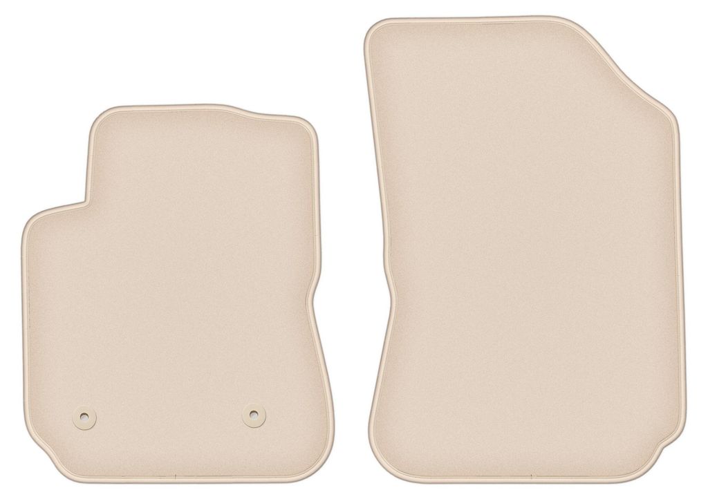 DURBAN Beige Velours-Fußmatten vorne für Citroen C4 Cactus Crossover (2014-2018)