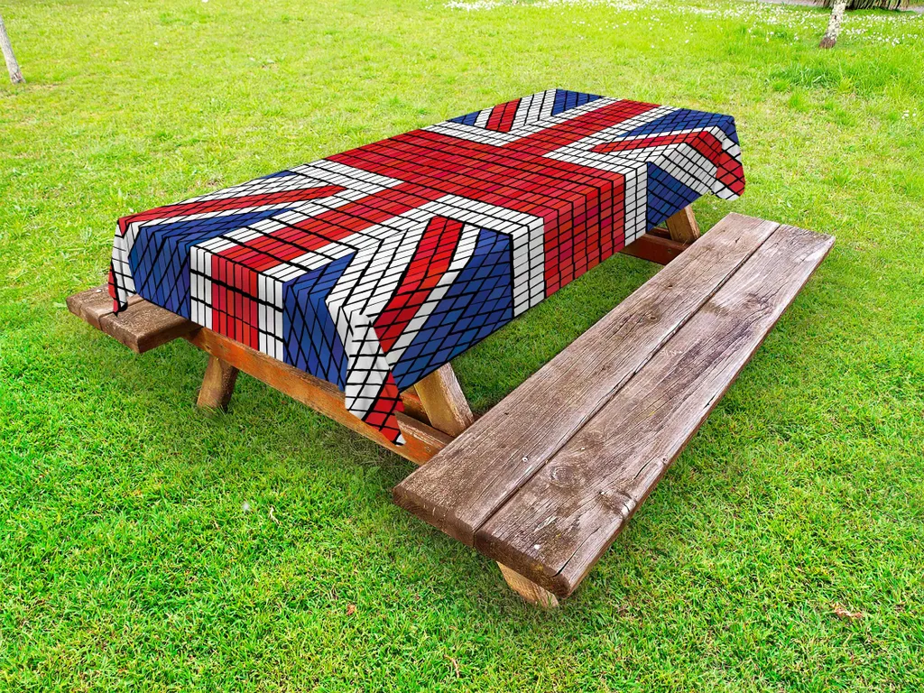 Tovaglia Union Jack ABAKUHAUS 145x265 cm - Stile Mosaico Impermeabile