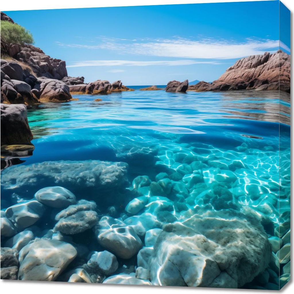 Bild 70x70cm Kristallwasser