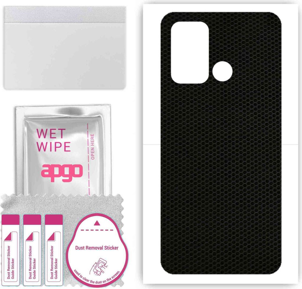 apgo Rückseite Schutzfolie, Skin, kompatibel mit ZTE Blade A53 Plus, Hinten Displayschutzfolie aus Vinylfolie, kratzfest, einfache Montage - Matrix