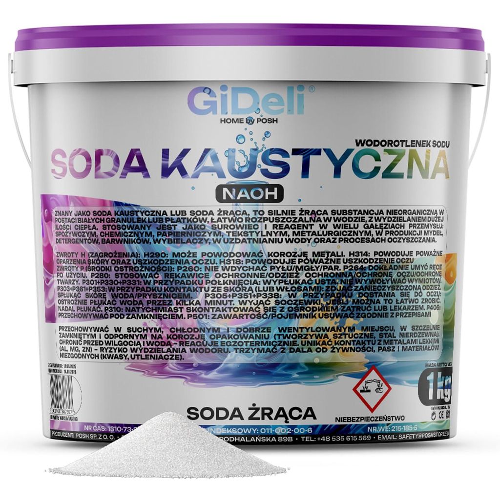Ätznatron 1kg Natriumhydroxid NaOH 99% Seifenherstellung Produktbild 