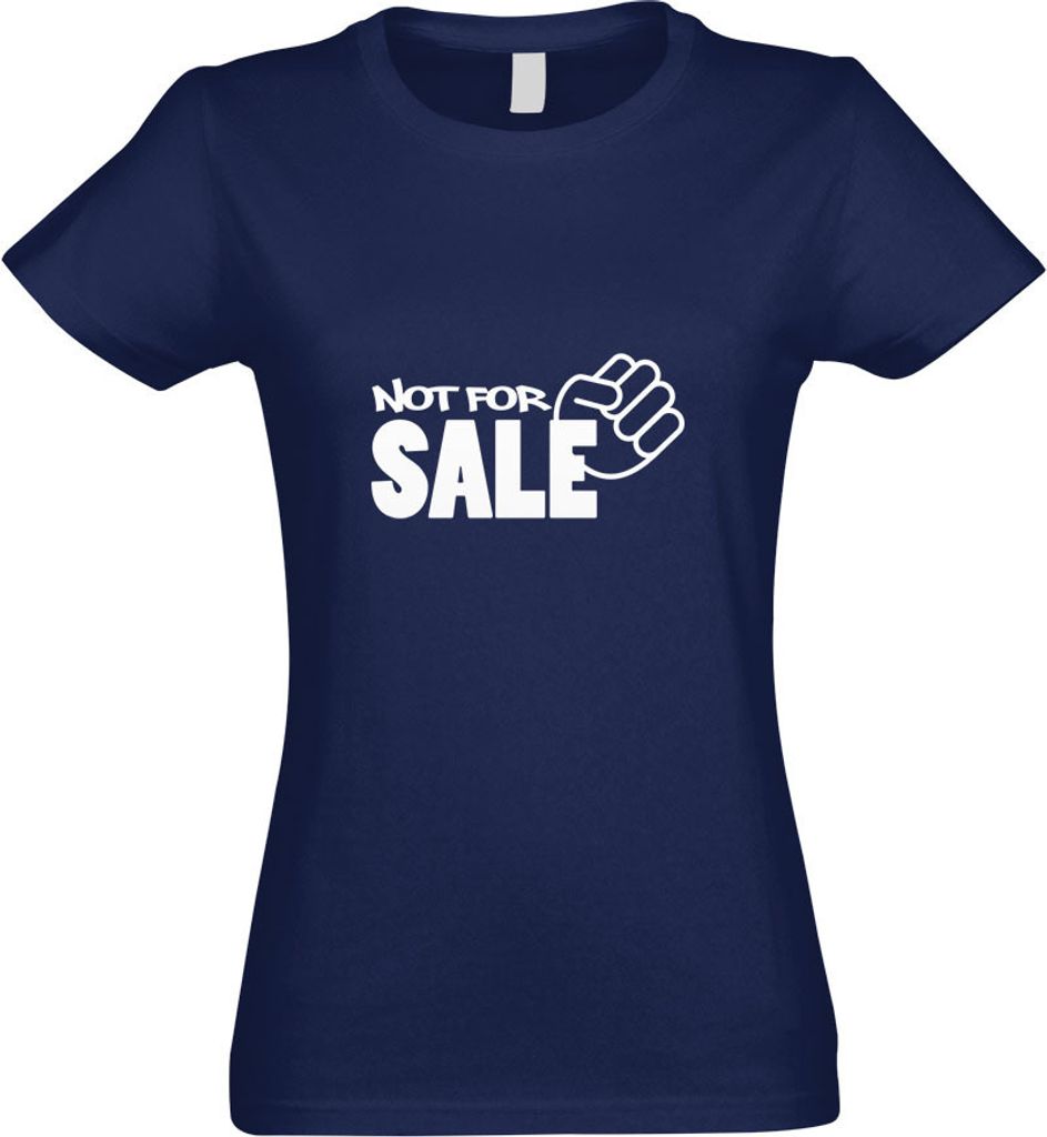 Kiwistar - T-Shirt tailliert - Damen - Navy - Not for- mit Motiv Bedruckt - Funshirt Design - Sport - Freizeit - Damen - L