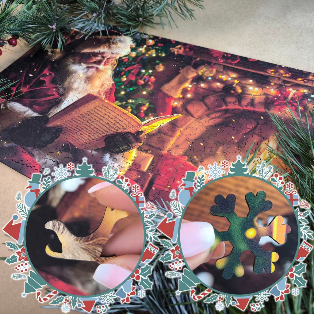 Milliwood Holzpuzzles - Weihnachten - Santa Claus - 500 Produktbild 5