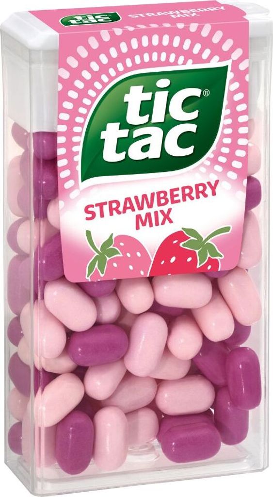 tic tac Strawberry Mix Strawberry Lemon Peppermint Dragees Zdjęcie produktu 
