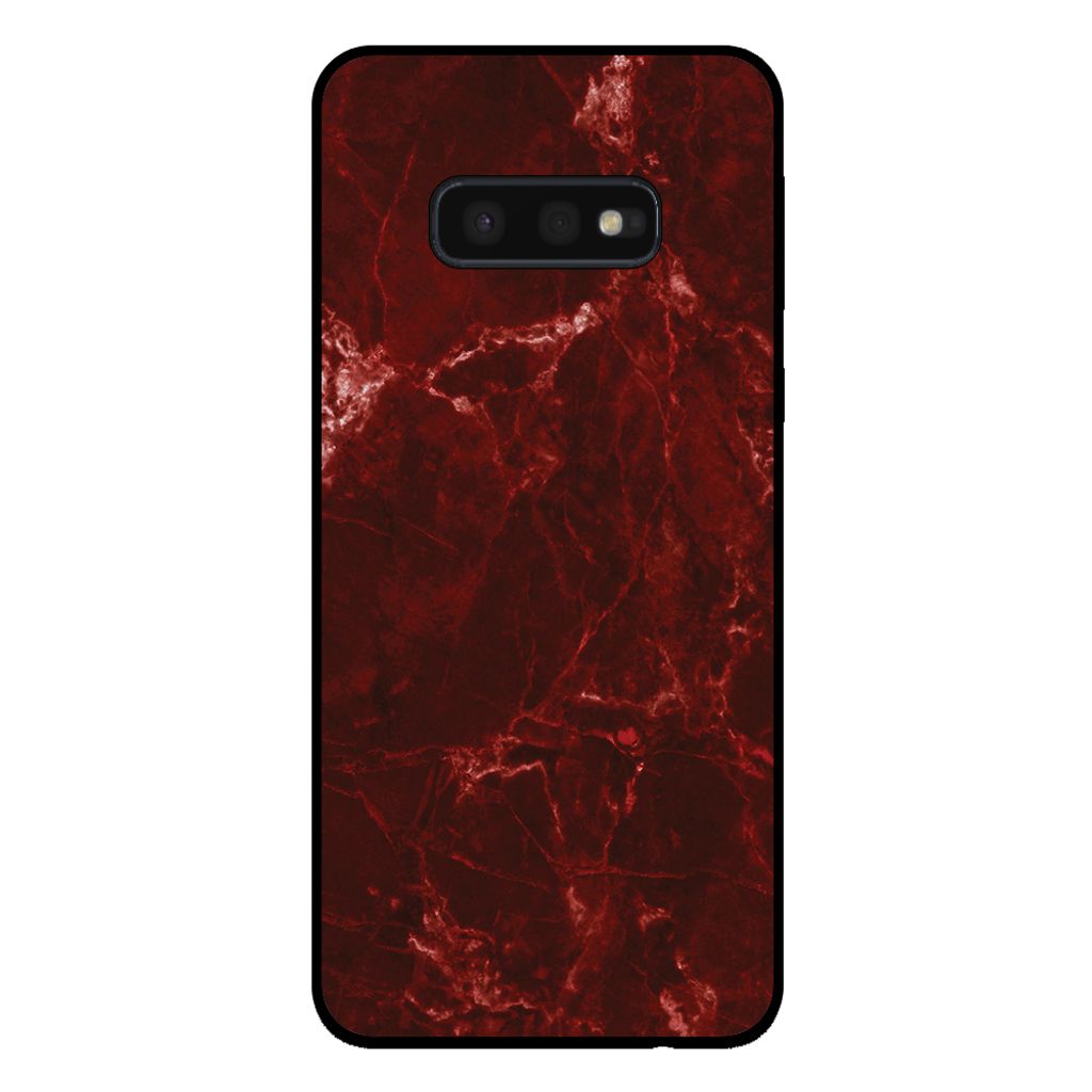 Smartphonica Telefon Fall für Samsung Galaxy S10E mit Marmor Druck - TPU zurück Abdeckung Fall Marmor Design - Rot