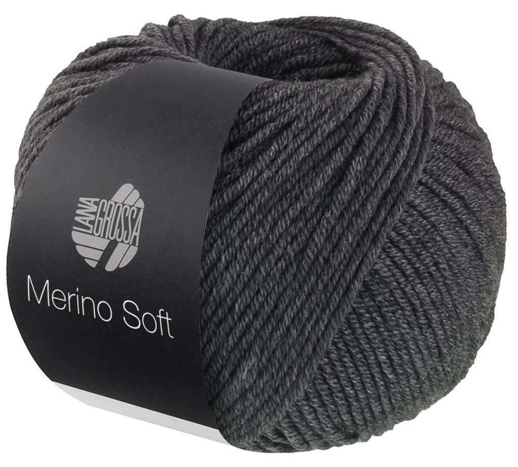 Lana Grossa - Merino Soft 0010 dunkelgrau Produktbild 