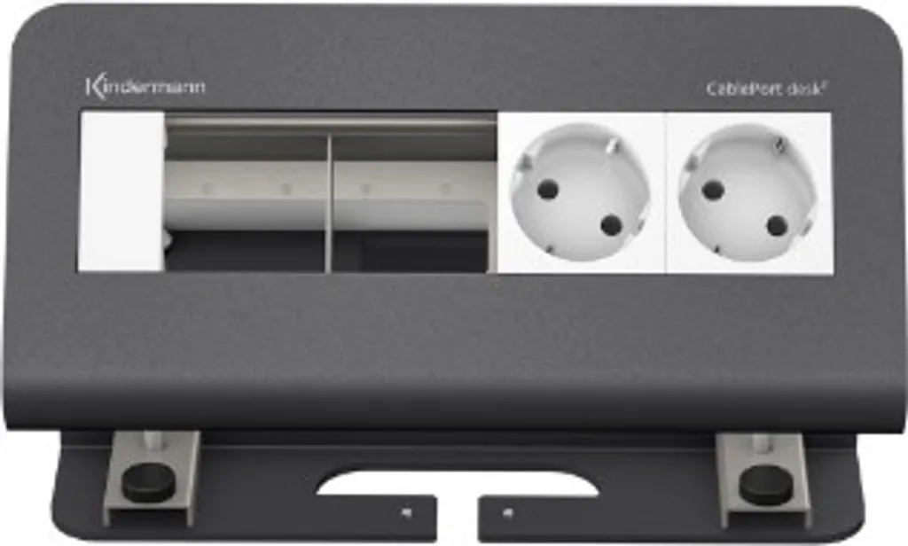 Bloc Prises de Bureau Kindermann 7430000072 CablePort desk² 4-fach