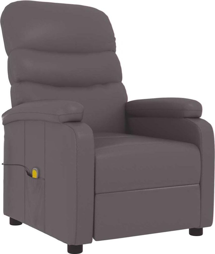vidaXL Massagesessel Grau Kunstleder