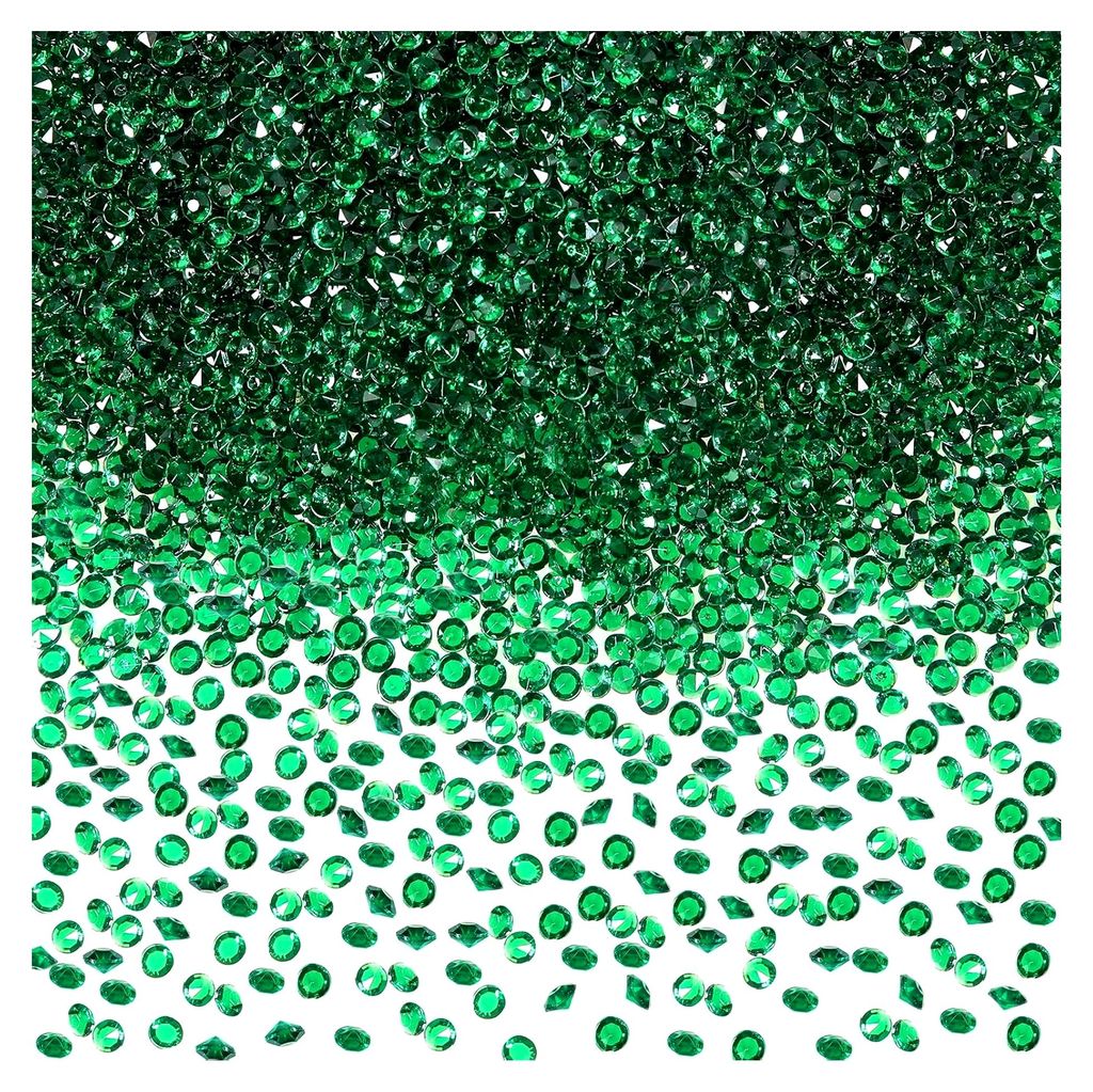 Stück 3 mm grüne Acrylkristalle für Tischdekoration