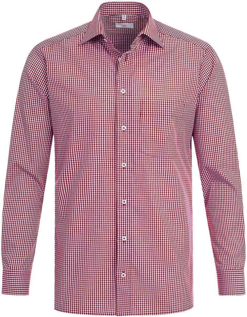 Greiff Corporate Hemd BASIC Herren Rot kariert 41/42
