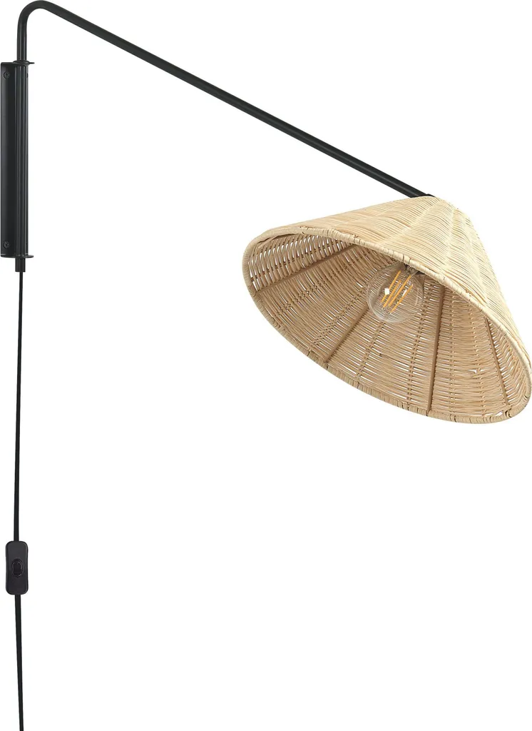 Lampe Murale Bohème en Fibres Naturelles 33 cm - Éclairage Doux Tamisé
