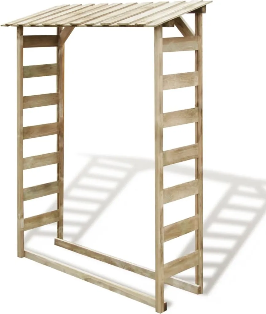 Abri bois de chauffage 150x176 cm en pin imprégné résistant et durable