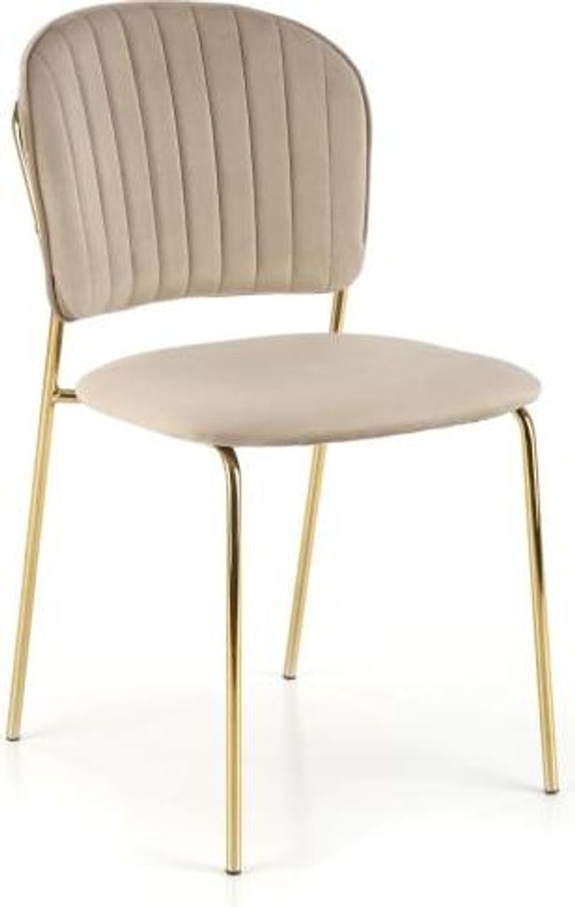 Čalúnená stolička K499 VELVET béžová Obrázok produktu 