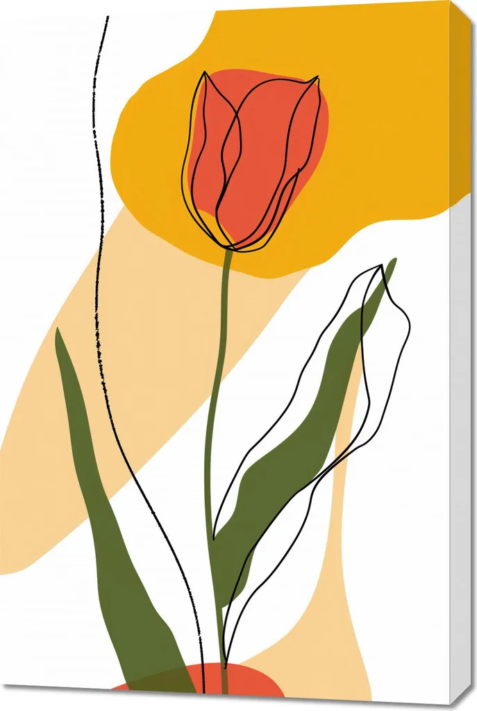 Quadro 60x90 cm Tulipano ridisegnato