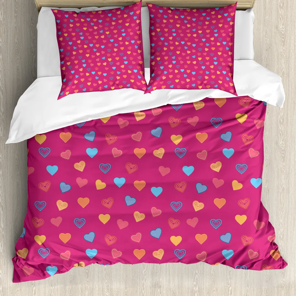 Copripiumino ABAKUHAUS Magenta San Valentino 200x200 Anti-Acaro
