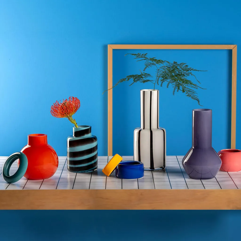 Vase en verre multicolore 37cm Leonardo Buoni Amici design moderne - 6