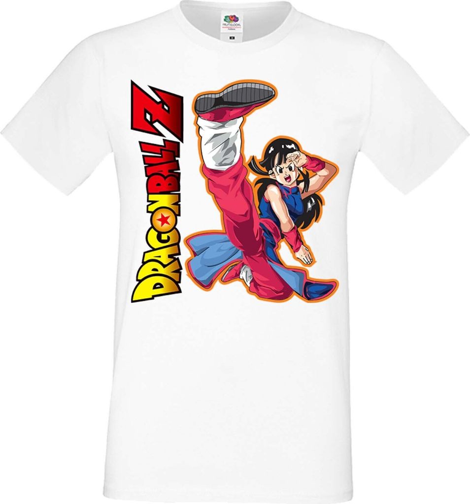Herren T-Shirt Anime Manga Dragon Anime Manga Ball Z 02 Bulma Kick, Man M / Weiß